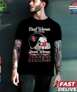 Official San Diego State Aztecs x Snoopy Real Women Love Football Smart Women Helmet 2024 Shirt