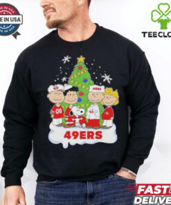 Official San Francisco 49Ers x Snoopy And Friends Christmas T Shirt 1 Official San Francisco 49Ers x Snoopy And Friends Christmas T Shirt