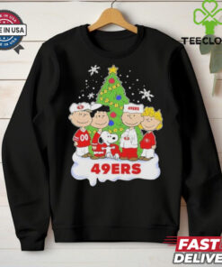 Official San Francisco 49Ers x Snoopy And Friends Christmas T Shirt 2 Official San Francisco 49Ers x Snoopy And Friends Christmas T Shirt