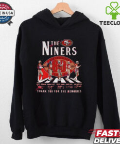 Official San Francisco 49ers 80th Anniversary Thank You For The Memories Signatures Shirt