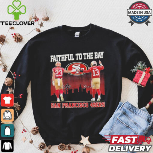 Official San Francisco 49ers Faithful To The Bay 2024 McCaffrey And Purdy T Shirt