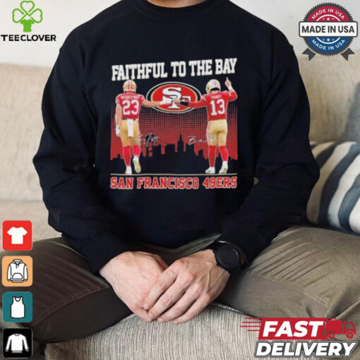 Official San Francisco 49ers Faithful To The Bay 2024 McCaffrey And Purdy T Shirt