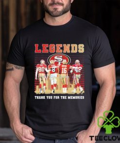 Official San Francisco 49ers Legend players thank you for the memories signatures shirt