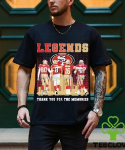 Official San Francisco 49ers Legend players thank you for the memories signatures shirt