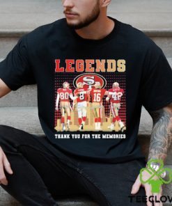 Official San Francisco 49ers Legend players thank you for the memories signatures shirt