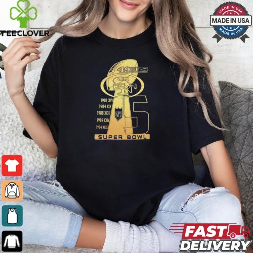 Official San Francisco 49ers Super Bowl 5 Time Champions Ready For New Season 2024 t shirt