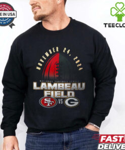 Official San Francisco 49ers vs Green Bay Packers 2024 National Football League Lambeau Field Nov 24 matchup shirt