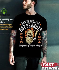 Official San francisco hot Peanuts California vintage defunct baseball teams T shirt