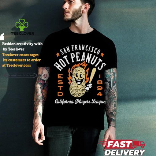 Official San francisco hot Peanuts California vintage defunct baseball teams T shirt
