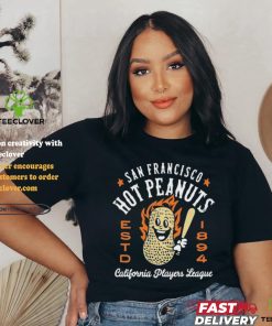 Official San francisco hot Peanuts California vintage defunct baseball teams T shirt