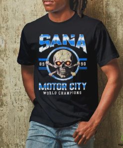 Official Sana Detroit Red Wings Sana Detroit Bad Boys Chrome Skull Shirt