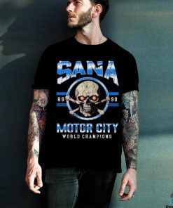 Official Sana Detroit Red Wings Sana Detroit Bad Boys Chrome Skull Shirt