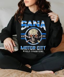 Official Sana Detroit Red Wings Sana Detroit Bad Boys Chrome Skull Shirt