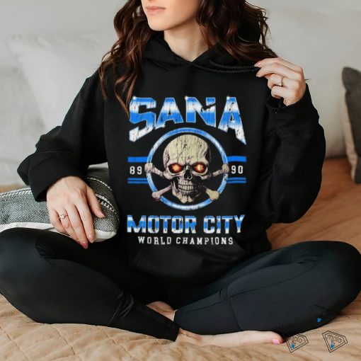 Official Sana Detroit Red Wings Sana Detroit Bad Boys Chrome Skull Shirt