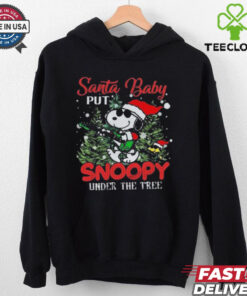 Official Santa Baby Put Snoopy Under The Tree Christmas 2024 T Shirt