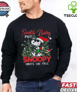 Official Santa Baby Put Snoopy Under The Tree Christmas 2024 T Shirt
