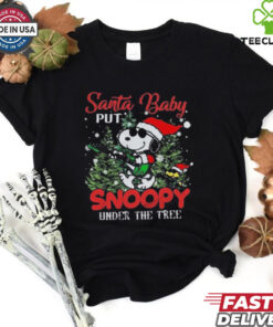 Official Santa Baby Put Snoopy Under The Tree Christmas 2024 T Shirt