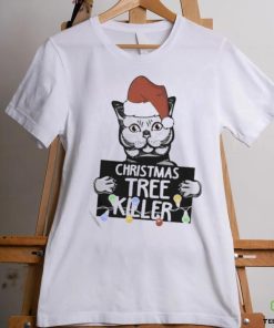Official Santa Black Cat Christmas Tree Killer Mugshot Shirt