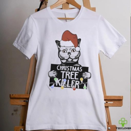 Official Santa Black Cat Christmas Tree Killer Mugshot Shirt