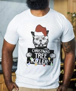 Official Santa Black Cat Christmas Tree Killer Mugshot Shirt