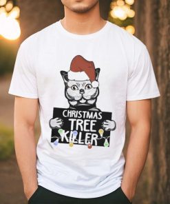 Official Santa Black Cat Christmas Tree Killer Mugshot Shirt