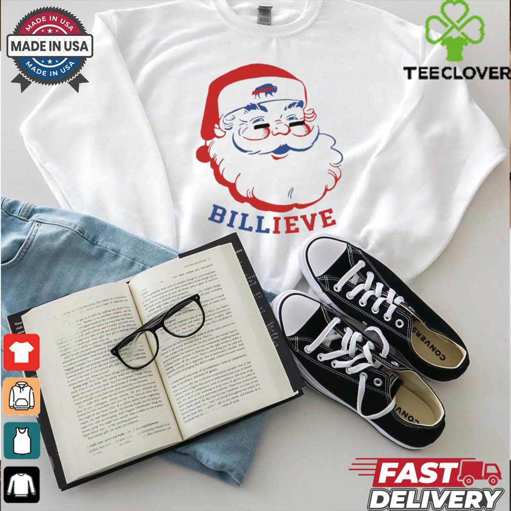 Official Santa Claus Buffalo Bills Billieve Christmas 2024 Shirt Official Santa Claus Buffalo Bills Billieve Christmas 2024 Shirt