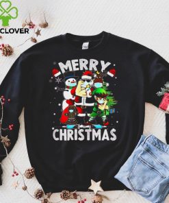 Official Santa Claus Elf Reindeer Snowman face mask Vaccine Merry Christmas Shirt hoodie, Sweater