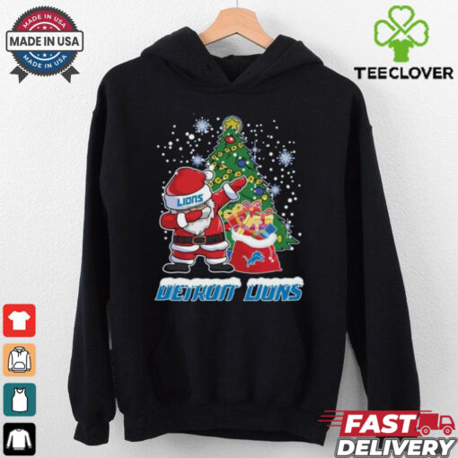 Official Santa Dabbing Detroit Lions Christmas 2024 T shirt