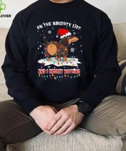 Official Santa Dachshund on the naughtry list and I regret nothing light Merry Christmas hoodie, sweater, longsleeve, shirt v-neck, t-shirt