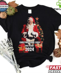 Official Santa Donald Trump 45 47 Christmas Came Early This Year 2024 t shirt