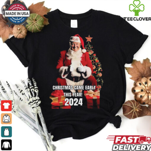 Official Santa Donald Trump 45 47 Christmas Came Early This Year 2024 t shirt
