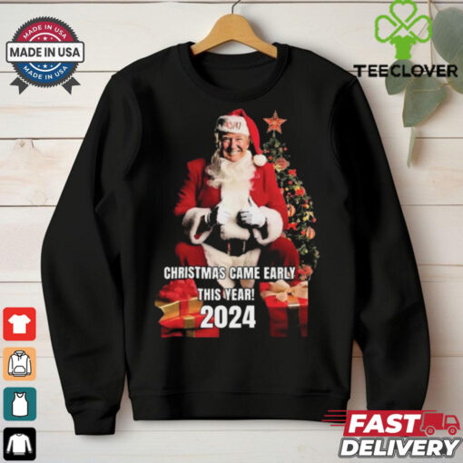 Official Santa Donald Trump 45 47 Christmas Came Early This Year 2024 t shirt