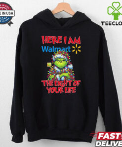 Official Santa Grinch Here I Am Walmart The Light Of Your Life Christmas Light shirt