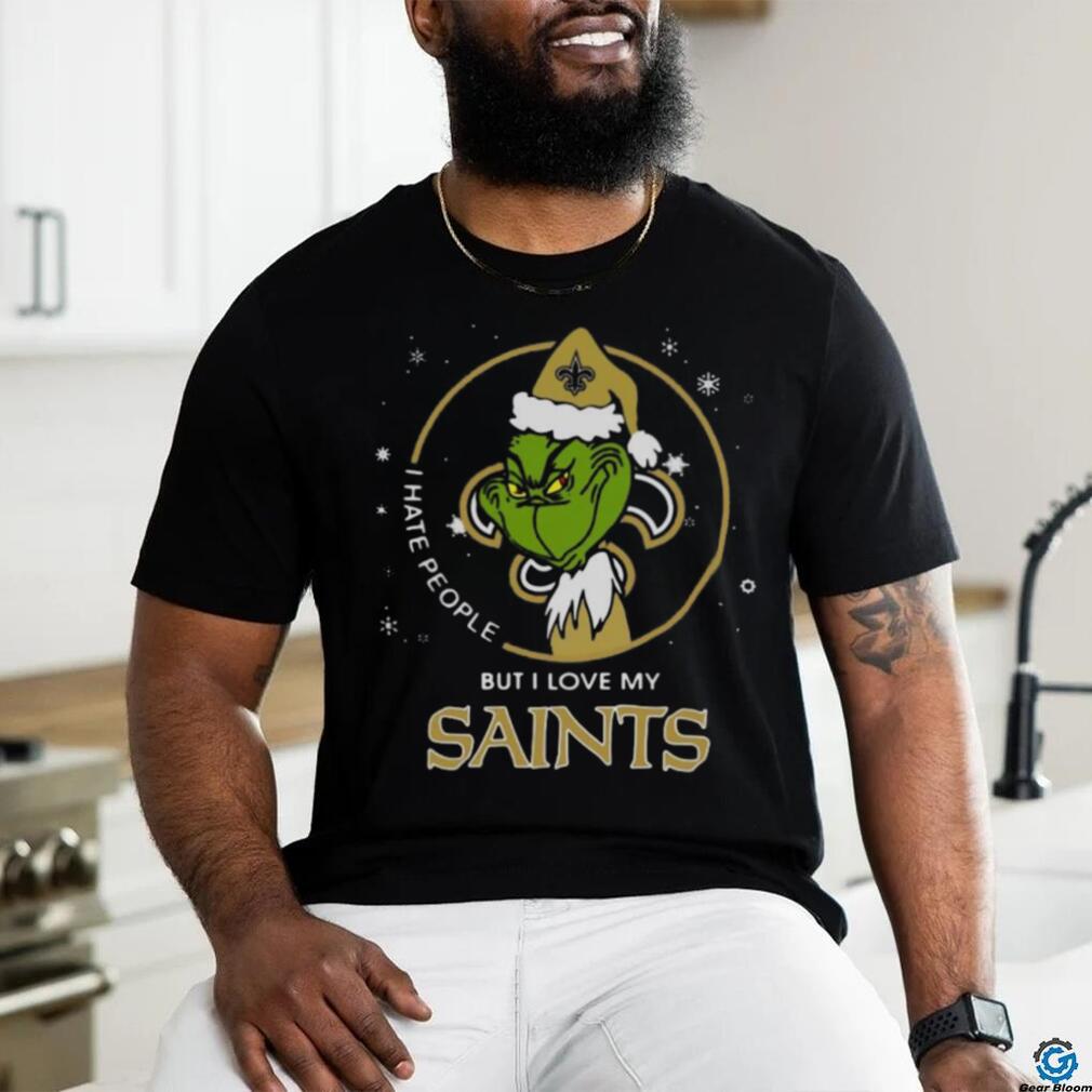 Official Santa Grinch I Hate People But I Love My New Orleans Saints Christmas Shirt Official Santa Grinch I Hate People But I Love My New Orleans Saints Christmas Shirt