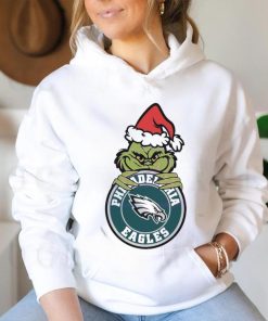 Official Santa Grinch Philadelphia Eagles Circle Logo NFL 2023 T Shirt