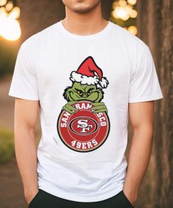 Official Santa Grinch San Francisco 49ers Circle Logo NFL 2023 T Shirt 1 Official Santa Grinch San Francisco 49ers Circle Logo NFL 2023 T Shirt