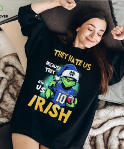 Official Santa Grinch They Hate Us Because They Ain’t Us Notre Dame Fighting Irish Christmas Shirt