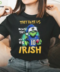 Official Santa Grinch They Hate Us Because They Ain’t Us Notre Dame Fighting Irish Christmas Shirt