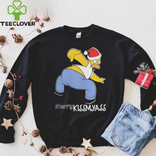 Official Santa Simpsons Merry Kissmyass Christmas Shirt