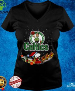 Official Santa Snoopy and Woodstock Boston Celtics 2021 Christmas shirt hoodie, sweater shirt