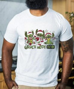 Official Santa Stitch Grinch Mode On Christmas Shirt