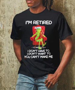 Official Santa grinch I’m retired I don’t have to I don’t want to you can’t make me hoodie, sweater, longsleeve, shirt v-neck, t-shirt