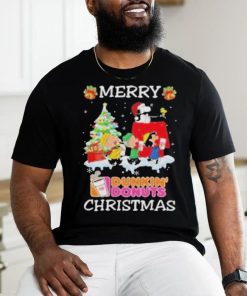 Official Santa snoopy and peanuts dunkin’ donuts 2023 merry christmas Shirt