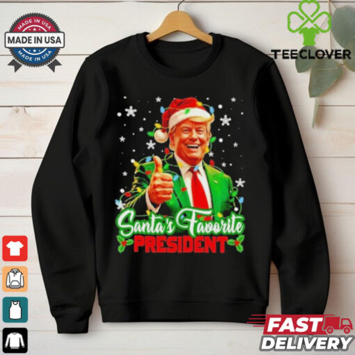 Official Santa’s Favorite President Funny Trump Christmas Xmas T Shirt