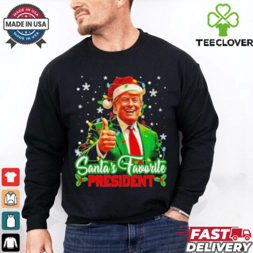 Official Santa’s Favorite President Funny Trump Christmas Xmas T Shirt