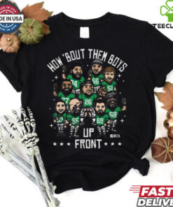 Official Saquon Barkley Philadelphia Eagles NFLPA How ‘Bout Them Boys Up Front Players Cartoon t shirt
