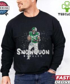 Official Saquon Barkley Snowquon Barkley Philadelphia Eagles vs Washington Commanders NFL Football Painting t shirt