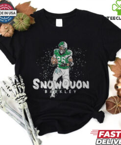 Official Saquon Barkley Snowquon Barkley Philadelphia Eagles vs Washington Commanders NFL Football Painting t shirt