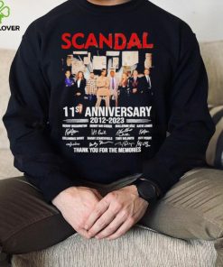 Official Scandal 11st Anniversary 2012 2023 Thank You For The Memories signatures hoodie, sweater, longsleeve, shirt v-neck, t-shirt