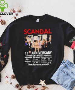 Official Scandal 11st Anniversary 2012 2023 Thank You For The Memories signatures hoodie, sweater, longsleeve, shirt v-neck, t-shirt